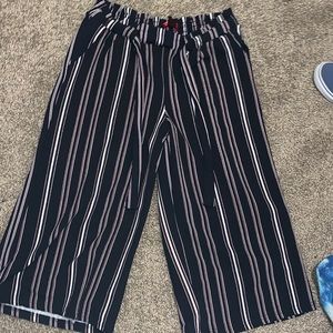 Striped flowers pants